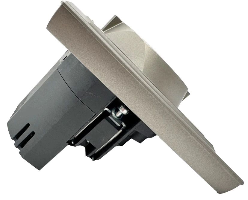 Розетка 1-я с/з с шторками с USB и TYPE C (5В, 2.1А) серая Софт-тач
